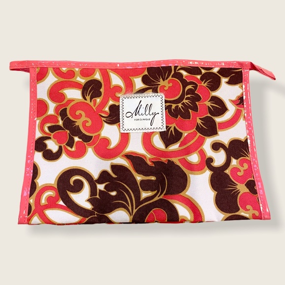 Milly of New York Handbags - MILLY Pink Clutch Clinique Makeup Cosmetic Bag
